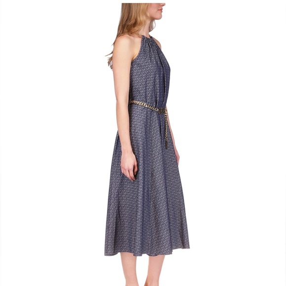 Michael Kors Dress Brand New - detailed with a signature print , chain neckline - Picture 3 of 5